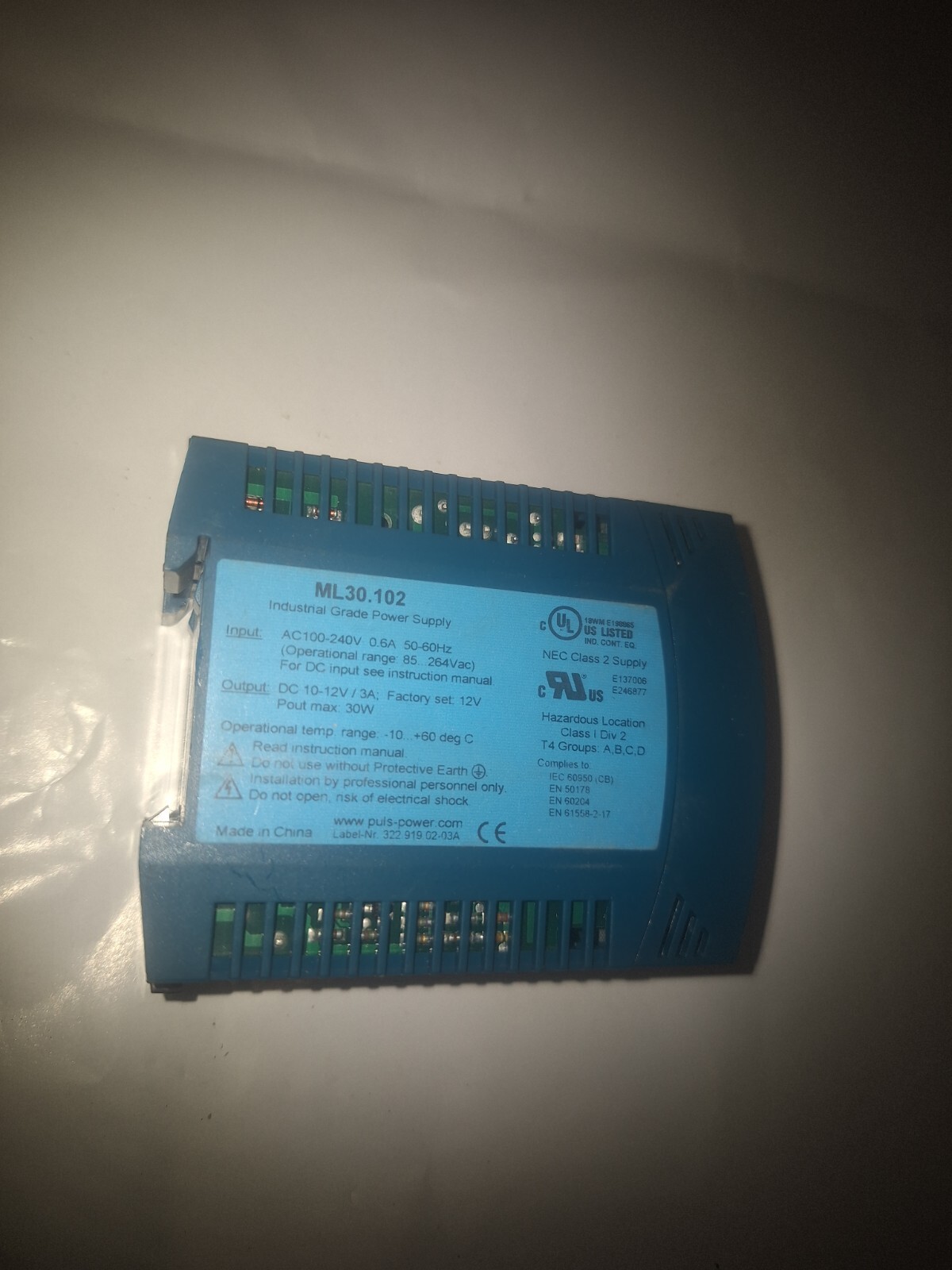 NEW GENUINE PULS ML30.102 POWER SUPPLY 