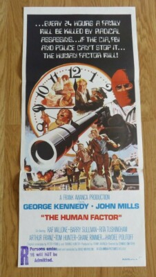 THE HUMAN FACTOR ORIGINAL 1975 CINEMA DAYBILL FILMPLAKAT George Kennedy
