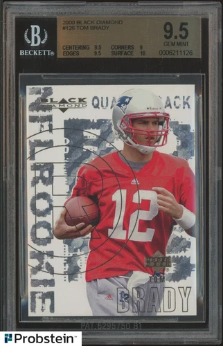 2000 UD Black Diamond #126 Tom Brady New England Patriots RC Rookie BGS 9.5