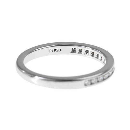 Tiffany & Co. Half Circle Channel Diamond US Size No. 3.5-4 Ring Pre Owned U0910 - Picture 5 of 8