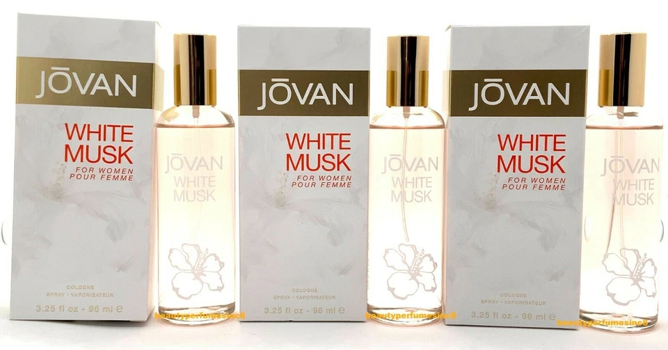 Lote de 3 piezas - WHITE MUSK 3,2 oz por Coty Jovan White Musk Colonia Spray para mujeres Foto 2 de 3