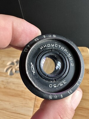 Soviet Lens INDUSTAR  50 - 2  (3.5/50 mm) copy Tessar mount m42  Zenit Praktica