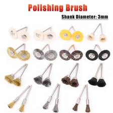 3mm Shank Mini Polishing Brush Wire Brushes Buffing Wheel Cleaning Rotary Tools