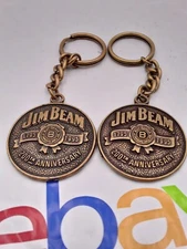 Jim Beam KEYCHAIN - 200th Anniversary Metal Keychain Fob Set 1995