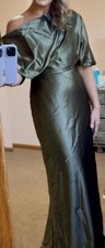 Flormiss Sheath One-shoulder Mother of the Groom Dress Olive Green