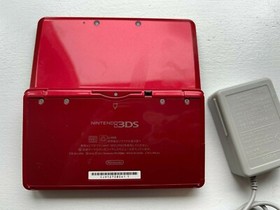 Nintendo 3DS console - Metallic Red - Japanese Import - Good condition-US Seller