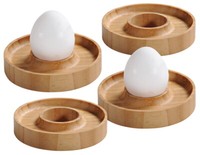 Kesper Eierbecher Bambus 4Er Set FrüHstüCk Eiablage Dekoration Eier Becher