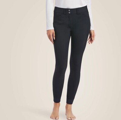 ARIAT Tri Factor Grip Knee Patch Breeches Black Pants Equestrian Leggings 30