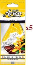 5 x Mon Areon Vanilla Choco Deodoranti per Auto Profumo di Qualità