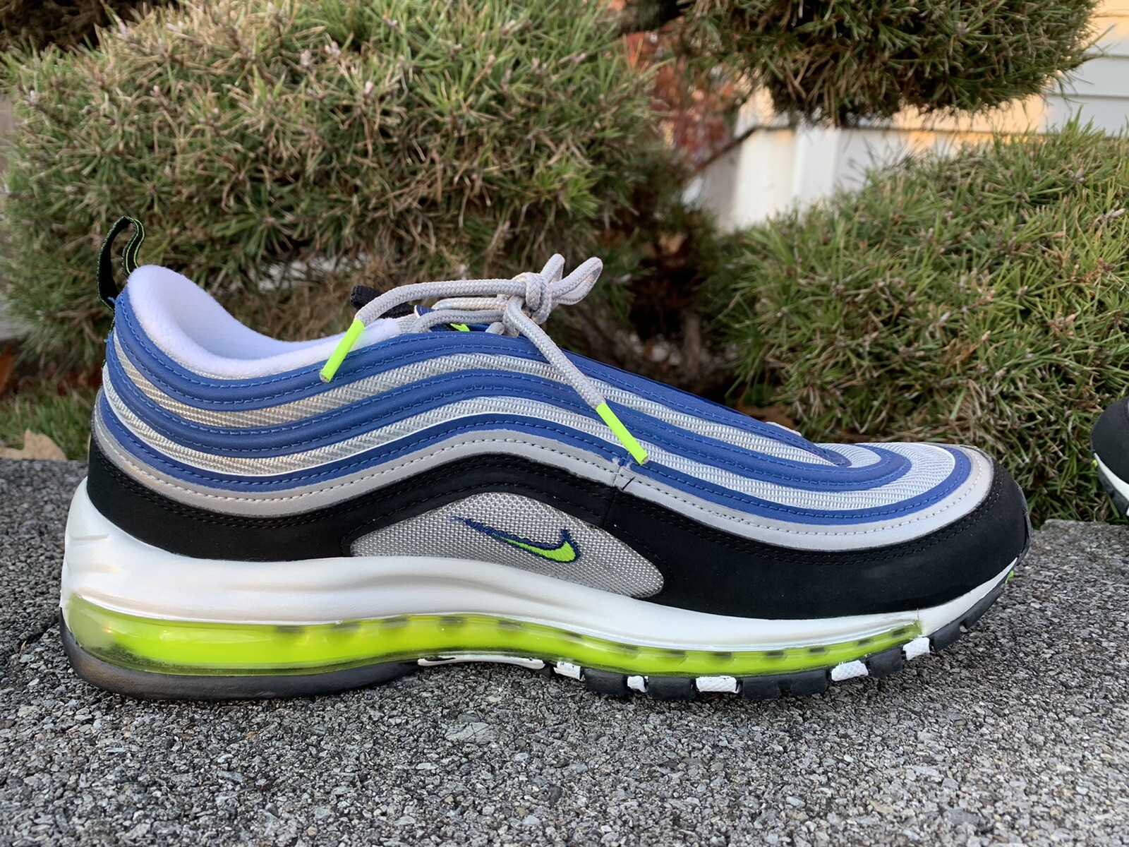 Nike Women's Air Max 97 Shoes Atlantic Blue/Yellow Women's Sz 6 DW9131-400 image 4