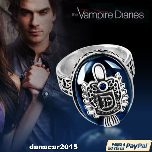 ANILLO DE DAMON SALVATORE CRONICAS VAMPIRICAS VAMPIRE DIARIES (COLGANTE ELENA)