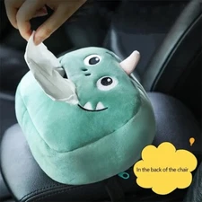 Green Dinosaur Tissue Box Cute Plush Removable Tissue Boxes Universal