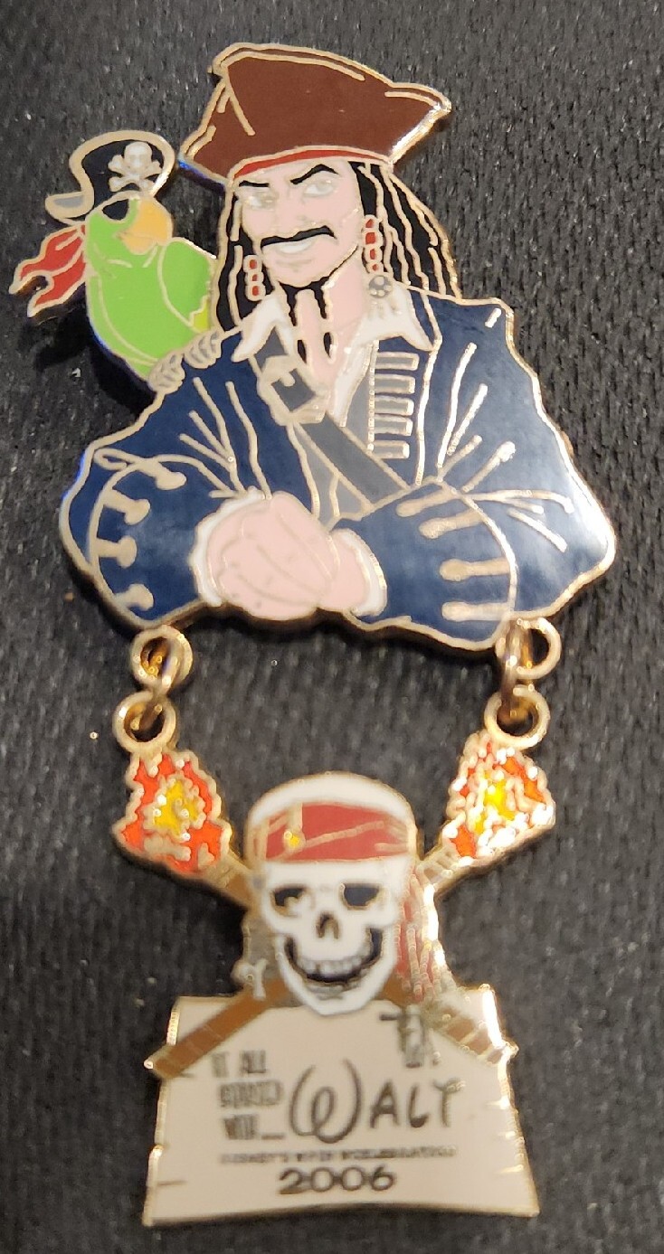 Disney Pin PIRATES JACK SPARROW PARROT Artist Proof LE AP 00092