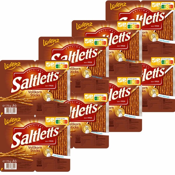 Lorenz Saltletts Sticks Vollkorn Salzstangen Mit Meersalz VPE 8X175G Packung-image