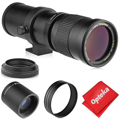 Opteka 420-1600mm Telephoto Zoom Lens for Canon EOS RF Mount Ra RP R  Cameras 842984113921|
