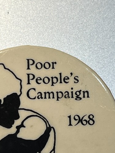 Poor People's Campaign Martin Luther King Jr. MLK Pinback Button - 1968 - Picture 8 of 8