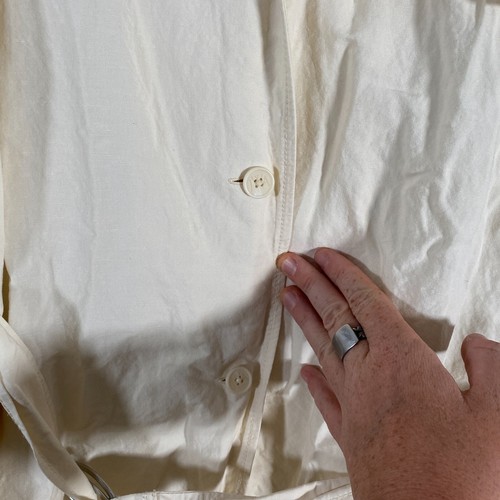 JW Anderson Uniqlo Dress Womens XL Off White Shirt Midi Linen Coastal Cocktail - Picture 4 of 17