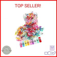 Premium Plastic Clips, 100 Pcs with Box, Sewing Notions for Sewing Quilting Supp