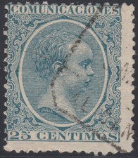 España Spain 221 1889 - 1901 Alfonso XIII Pelón Usado