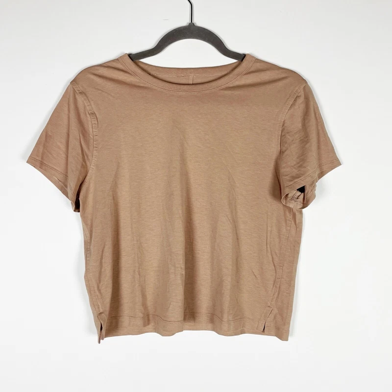 lululemon classic fit cotton blend crew neck short sleeve shirt
