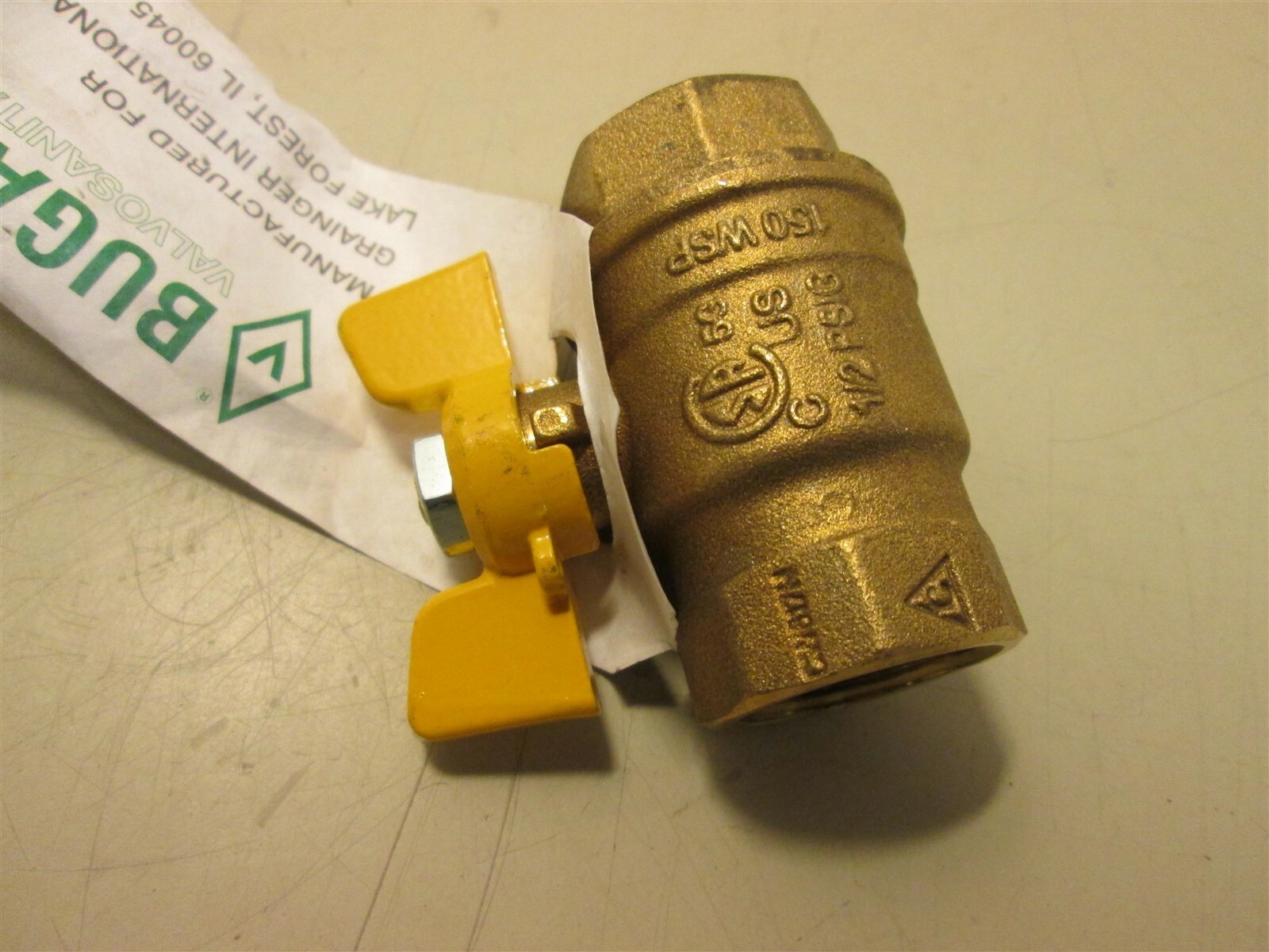 BUGATTI 1WMH1 2Piece Inline Brass Ball Valve 3/4" FNPT x FNPT 600 psi