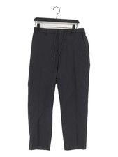 Uniqlo Women's Suit Trousers M Black 100% Polyester Straight Dress Pants