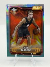 2024-25 Topps Chrome - Pelle Larsson #166 Aqua Refractor /199 (RC)