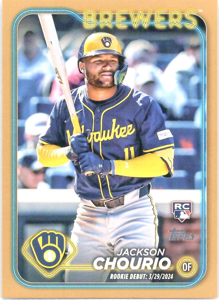 2024 Topps Update #US155 Jackson Chourio Gold #/2024