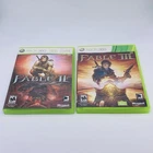 Lot of 2 Fable II 2 and III 3 Xbox 360 - Complete with Manual CIB Tested