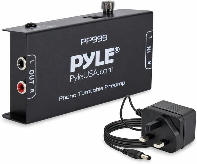Pyle Phono Preamp for Turntable - Amplifier, Pre Amp Hi-Fi Mini Stereo Box, Pre-