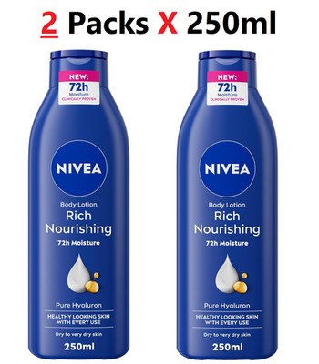 NIVEA Nourishing Body Lotion | Almond Oil & Vitamin E | Dry Skin Care( 2X250ml )
