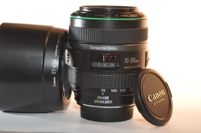 Canon EF 70-300mm f/4.5-5.6 DO IS USM lens ET-65B for EOS A2 Elan 90D T8 5D 6D