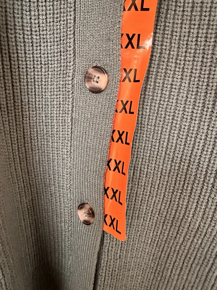 Cárdigan para mujer Banana Republic grueso tejido botón delantero nuevo con etiquetas, verde, talla XXL Foto 4 de 4