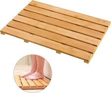 Bath Mat for Luxury Shower Non Slip Bamboo Sturdy Water Proof Bathroom Carpet