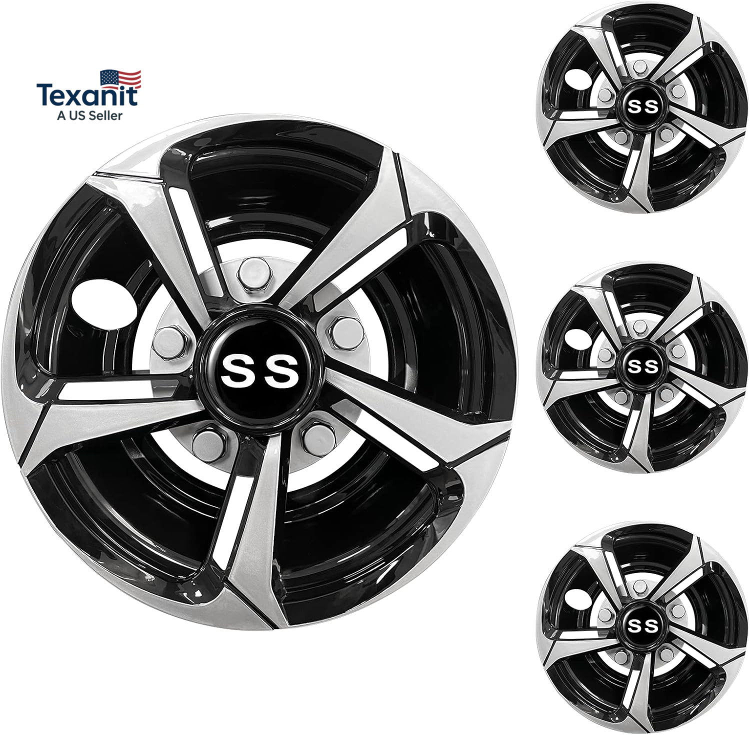 Golf Cart Hubcaps Wheel Covers for EZGO Club Car Yamaha Golf