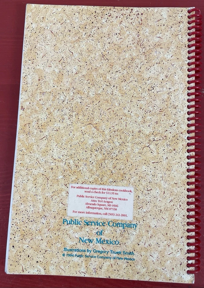 RARE Cocinas De New Mexico Cookbook Public Service Company Spiral Bound 1994 - Image 2 of 4