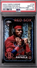 2024 Topps Chrome Ceddanne Rafaela Black Speckle Refractor /10 PSA 10 RC SSP