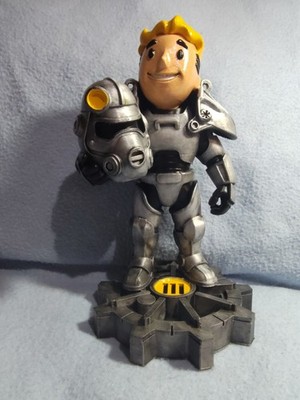 Bust Statue Fan Art Fallout Power Armor Vault Boy With Mini Nuke