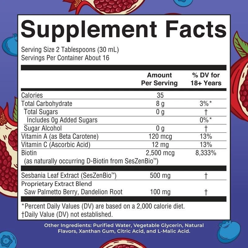 Fórmula líquida diaria para el cabello MaryRuth's - Soporte para el cabello - Cabello más grueso para mujeres 16 oz Foto 2 de 4