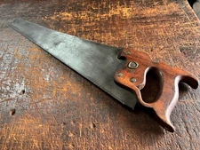 Antique Henry Disston D8 20"-10PPI Crosscut Panel Saw. Made in Canada 1917-40