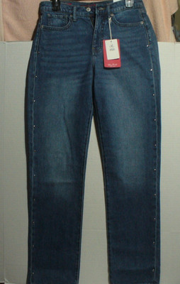 Lucky Brand Jeans Embellished Zoe High Rise Straight Size 6/28 NWT