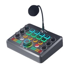 Live Sound Card Bluetooth Reverb Adjustment Sound Board with RGB E2A67789