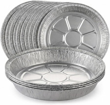 30 Pack round Aluminium Foil Baking Trays (23 X 3Cm) - Tin Foil Trays Disposable