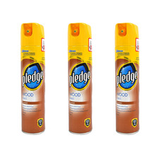Pledge Classic Wood Polish Spray 250ml x3 Aerosol Furniture Shine Cleaner