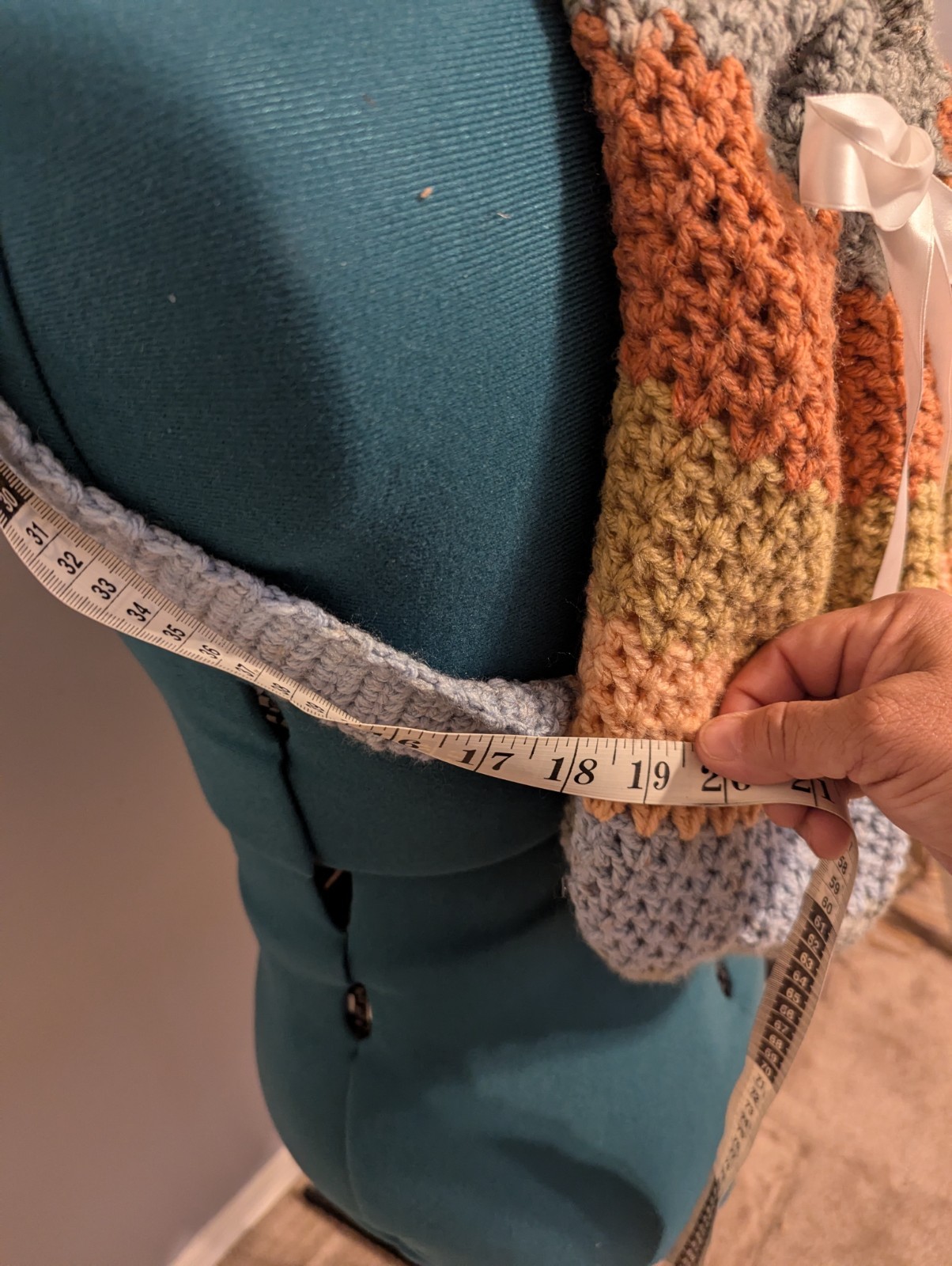 Crochet Handmade Drawstring Backpack - image 4