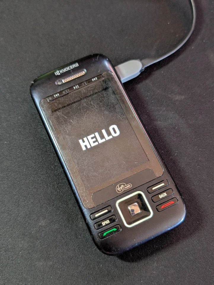 De Colección Kyocera X-tc M7130 Virgin Mobile QWERTY Teléfono Deslizante Negro Cámara 1.3MP Foto 4 de 4