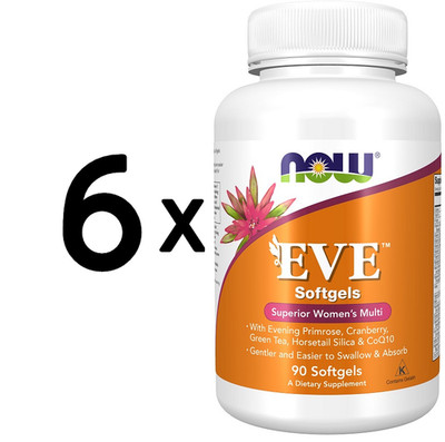 6 x NOW Foods EVE Superior Women's Multi - 90 softgels (240,72 EUR/kg)