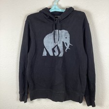 Banana Republic Mens Long Sleeve Sweatshirt Sz M Medium Hoodie Black Excellent