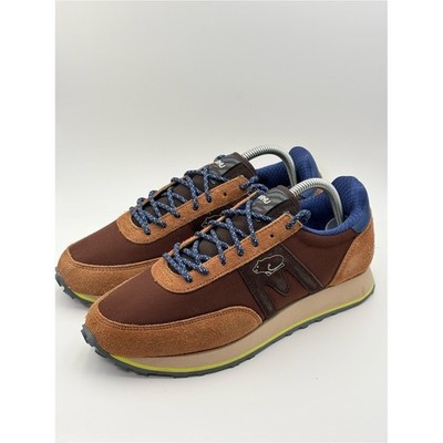 Karhu Albatross Control Men's Brown Suede & Mesh Sneakers with Navy Lining 8