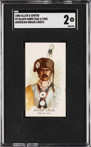 1888 N2 Allen & Ginter #11 Black Hawk (Sac and Fox)
